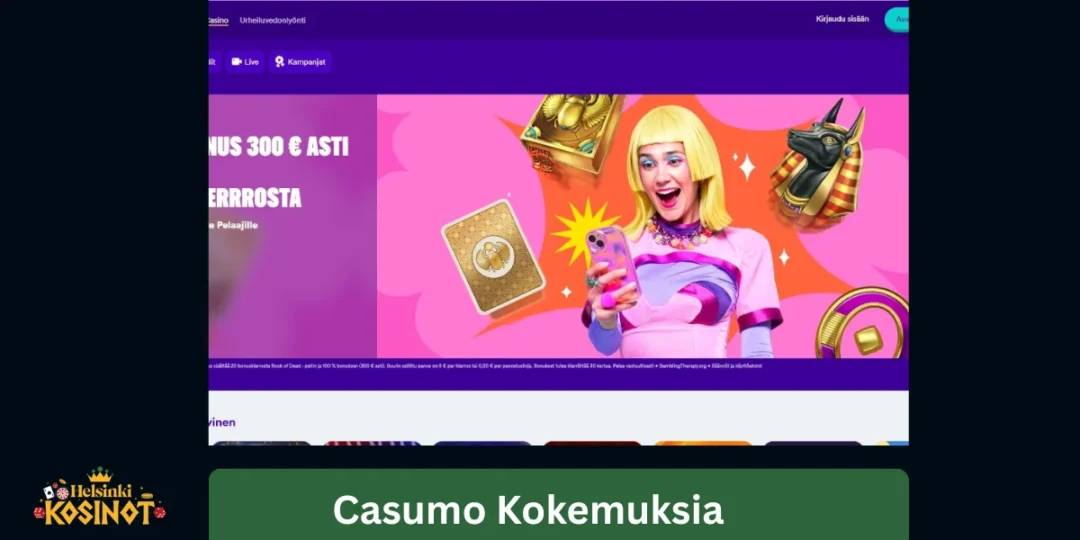 Casumo kokemuksia – verotus, nostot ja pelit